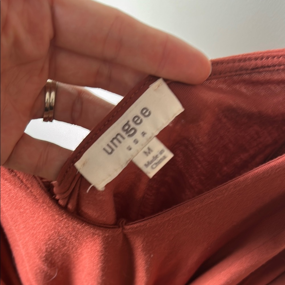 Rust/burnt orange Ruffled jumpsuit - Picture 5 of 6